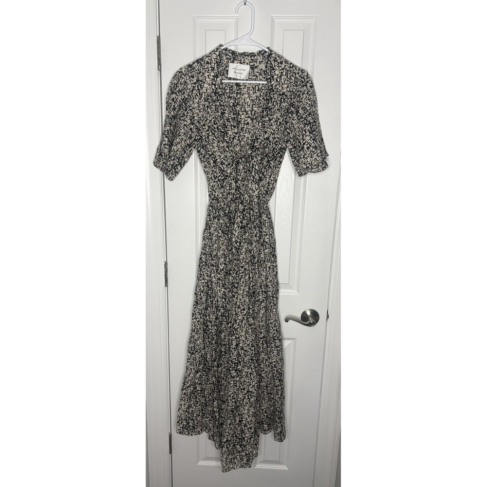 Les Coyotes De Paris Women's Karise Cut Out Midi‎ Dress Ivory Black 38 US 6